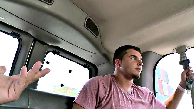 Str8 amateur stud fucks pierced gay in pickup bus