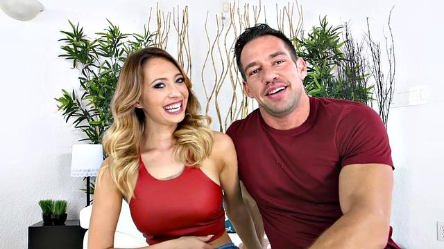 1st time fucked and fingered babe squirts on casting