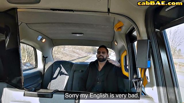 Auburn taxi driver in stockings