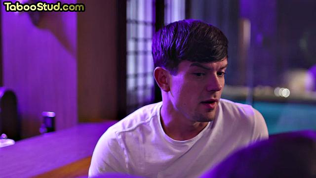 Busty stud analdrilled by muscled man