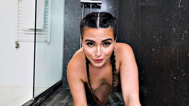 Raunchy big ass maid POV doggystyled by boss for extra cash