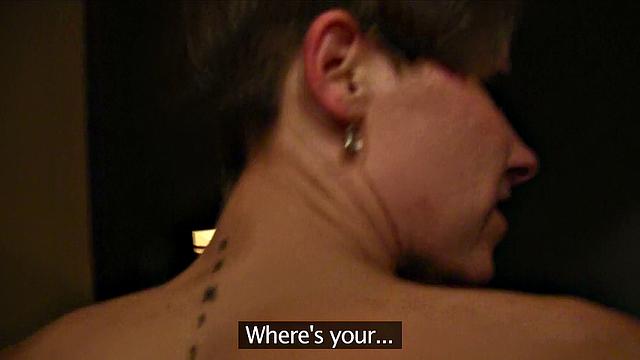 Tattooed Short Hair Babe gets pounded from behind & takes a hot load on her pretty face