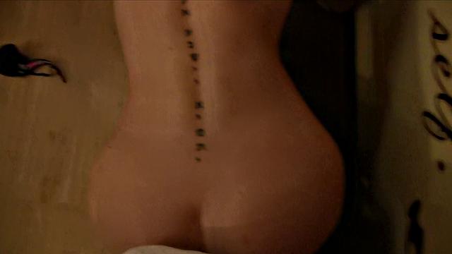 Tattooed Short Hair Babe gets pounded from behind & takes a hot load on her pretty face