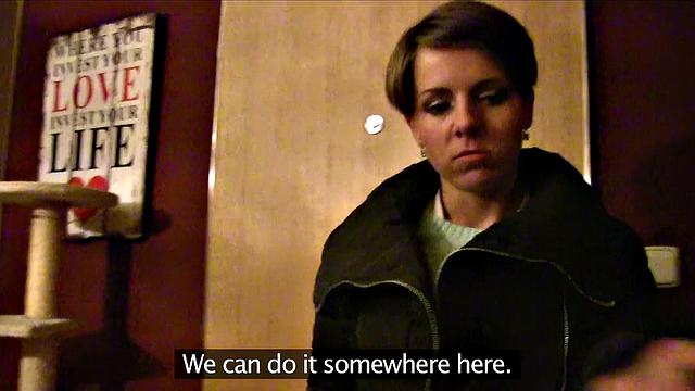 Tattooed Short Hair Babe gets pounded from behind & takes a hot load on her pretty face