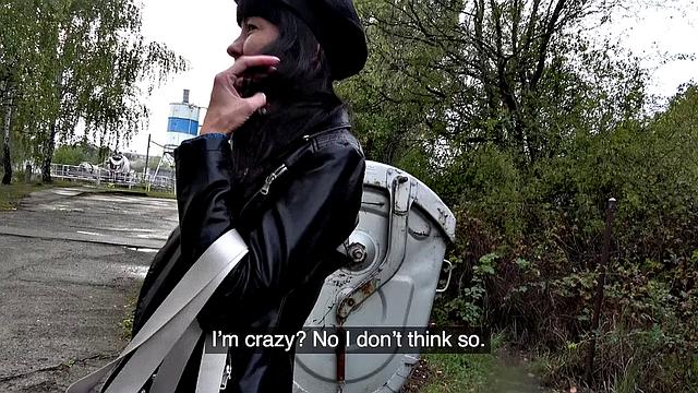 Mouthful of cum for sexy brunette