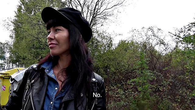 Mouthful of cum for sexy brunette