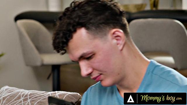 MOMMY'S BOY - Pervert Boy Is Caught Peeking Under Stepmom's Dress With Camera Toy