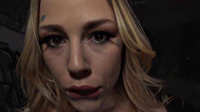 Tattooed slut banged by huge dick in wet pussy hole