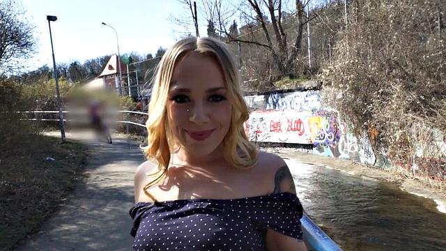 Tattooed slut banged by huge dick in wet pussy hole