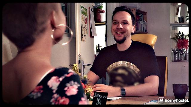 Adventurous traveler rides a black dick