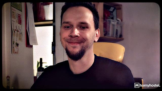 Adventurous traveler rides a black dick