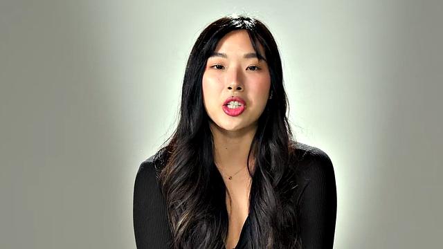 Casting solo Asian babe masturbates with fingers