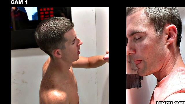 Real straight stud sucked by gay till facial cumshot