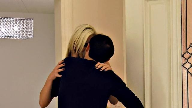 Big-titted hairy bae passionately riding boyfriend's cock