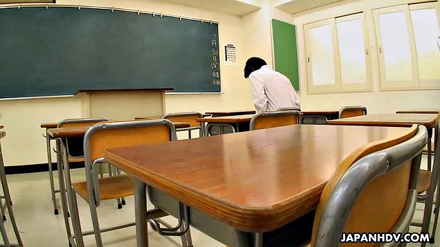 Hot Asian teacher drilled with sex toys