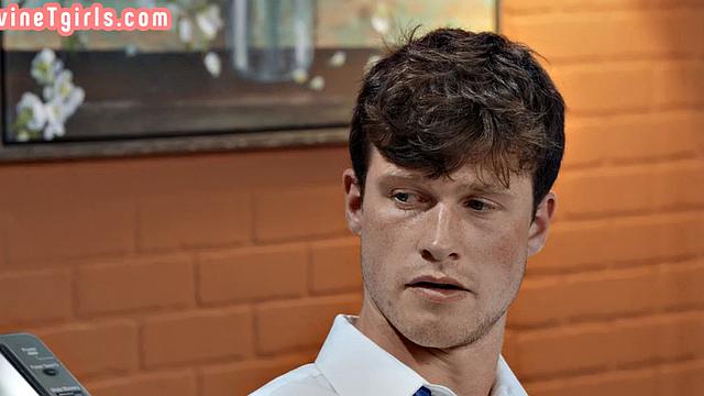 Trans goddess spoiling guys in 3some