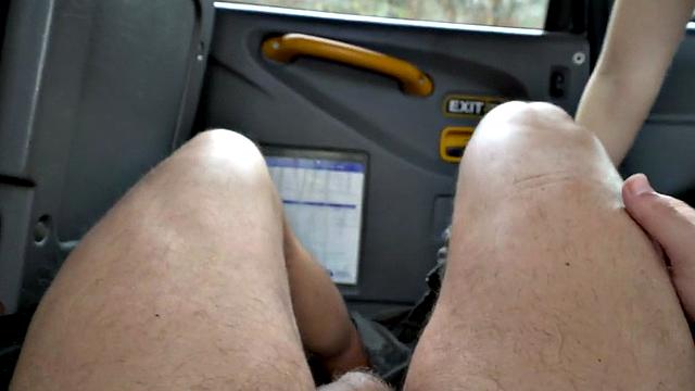 Tattooed and pierced taxi whore POV drilled outdoor