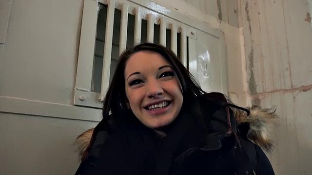 A Hungarian slut strip & beg for cash in hot POV action