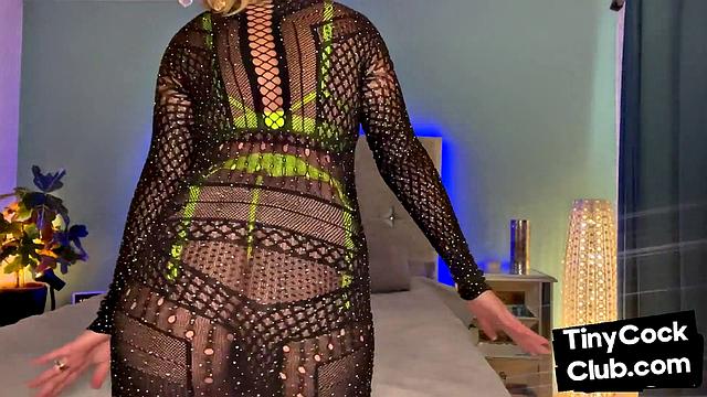 Blonde lingerie bae teasing