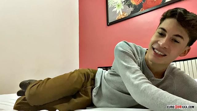 Danny Bianchi strokes his thick cock and moans with pleasure