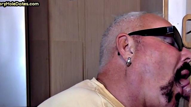 Mature enjoys gloryhole visit