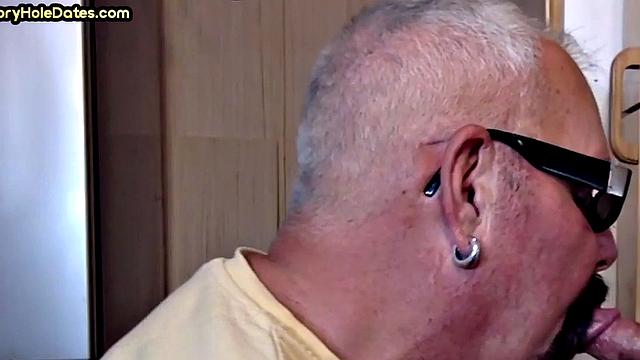 Mature enjoys gloryhole visit