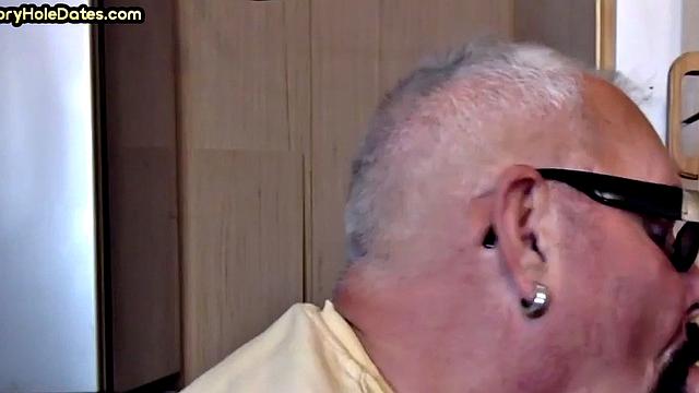 Mature enjoys gloryhole visit