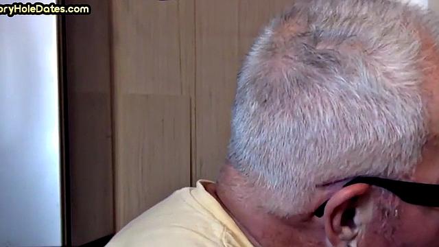 Mature enjoys gloryhole visit