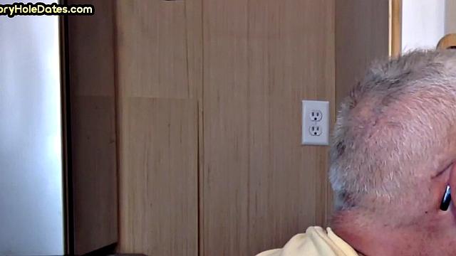 Mature enjoys gloryhole visit