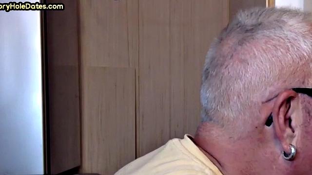 Mature enjoys gloryhole visit