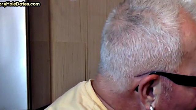 Mature enjoys gloryhole visit