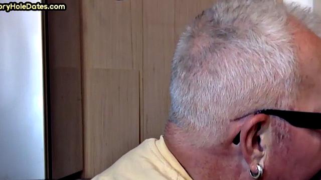 Mature enjoys gloryhole visit