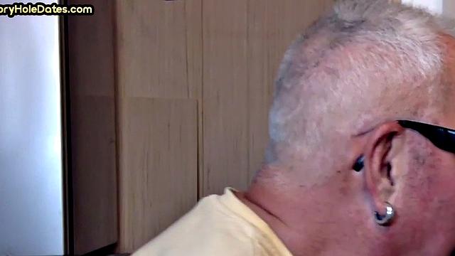 Mature enjoys gloryhole visit