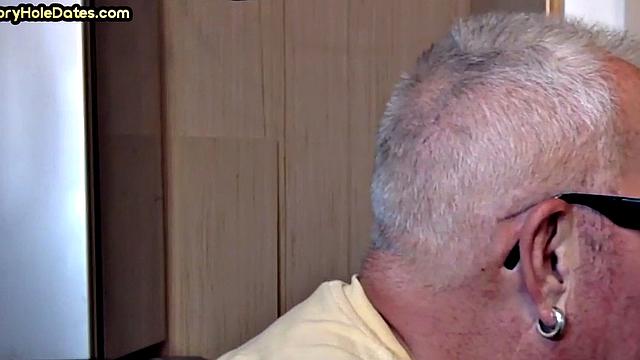 Mature enjoys gloryhole visit