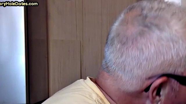 Mature enjoys gloryhole visit