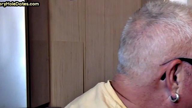 Mature enjoys gloryhole visit