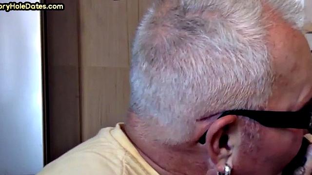 Mature enjoys gloryhole visit