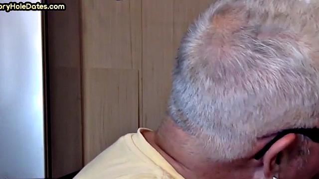 Mature enjoys gloryhole visit