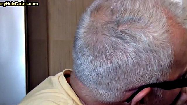 Mature enjoys gloryhole visit