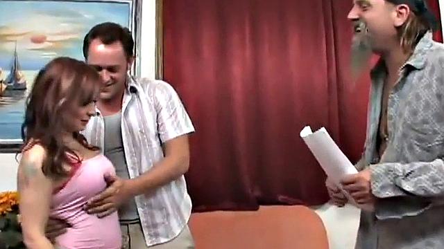 Katja Kassin ass fucked in spit roast