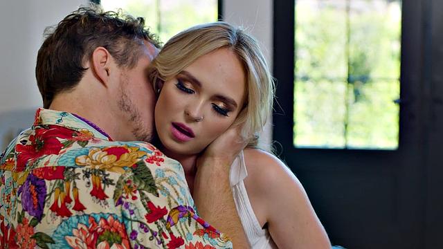 Hairypussy babe with medium boobs makes love with her BF