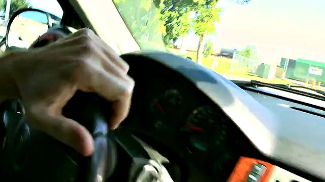 Black amateur fucked on public parking lot outdoor