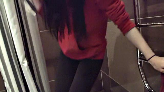 Lovely brunette girl gets boned by partner