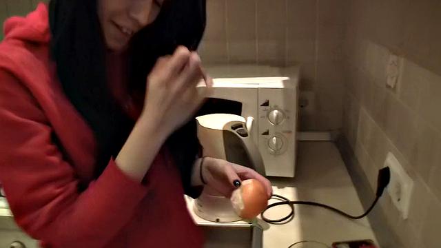 Lovely brunette girl gets boned by partner