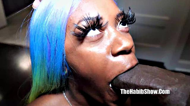 Storm ThaGreat deep throat sucking BBC Cameron Cox