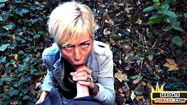 Horny blonde cougar drilled in POV