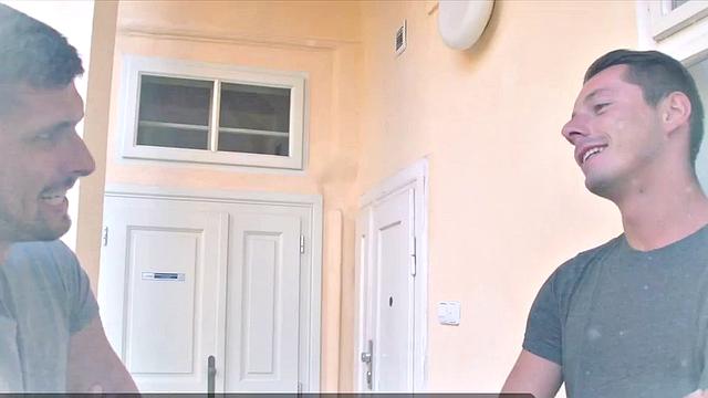 Busty Brunette's Double Bang