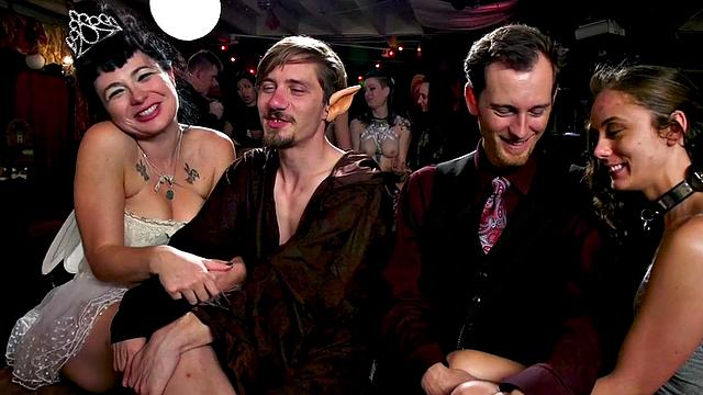 Cheerleader slut gets spanked and fingered in public for voyeurs with a kinky twist