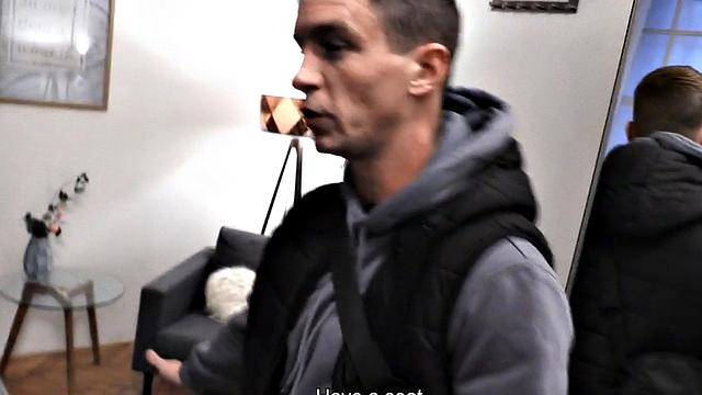 Straight Euro guy gets fucked in his ass for cash till facial