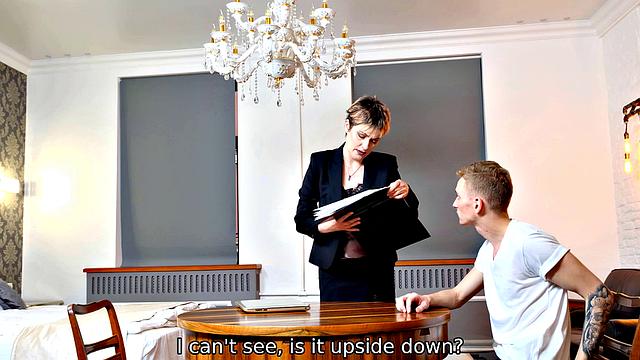 TUTOR4K. Literature tutor is seduced by student that gladly fucks her